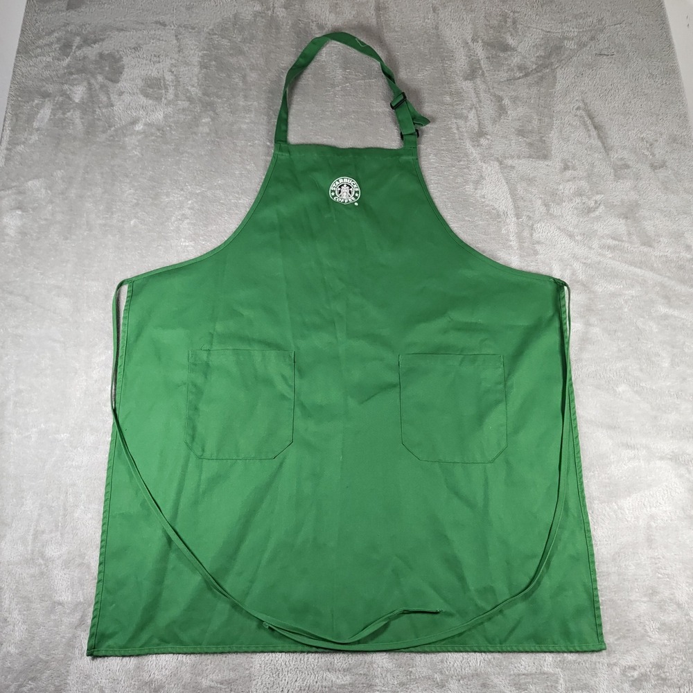 Starbucks Apron Unisex One Size Green Barista Uniform Embroidered Logo Cintas